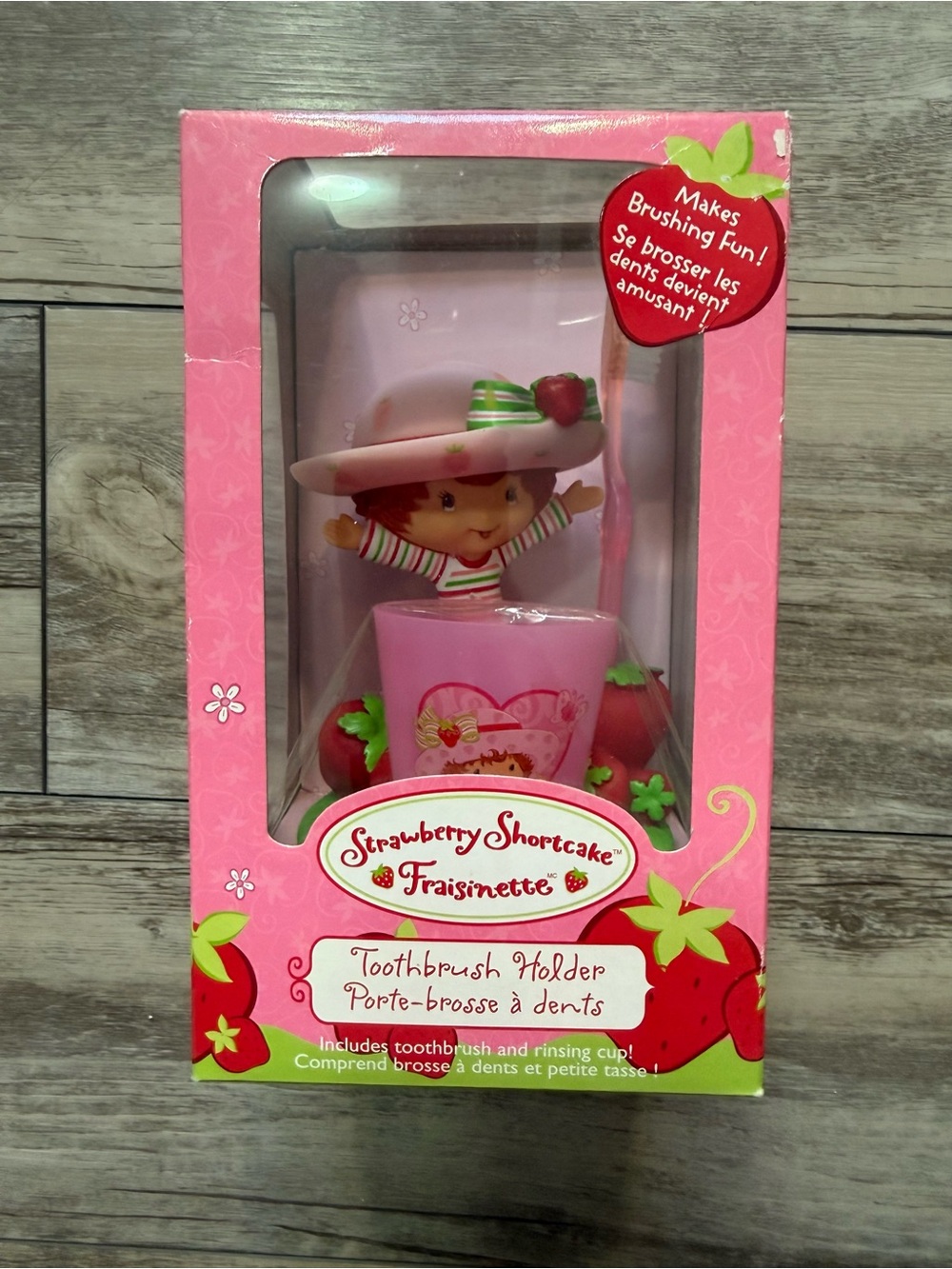 Strawberry Shortcake Pink Toothbrush Holder and Rinse Cup